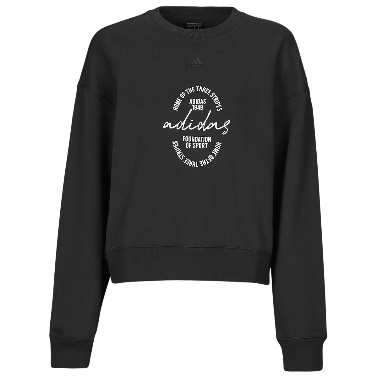 Adidas Sportswear - Signature Graphic Print Fleece Loose Sweatshirt