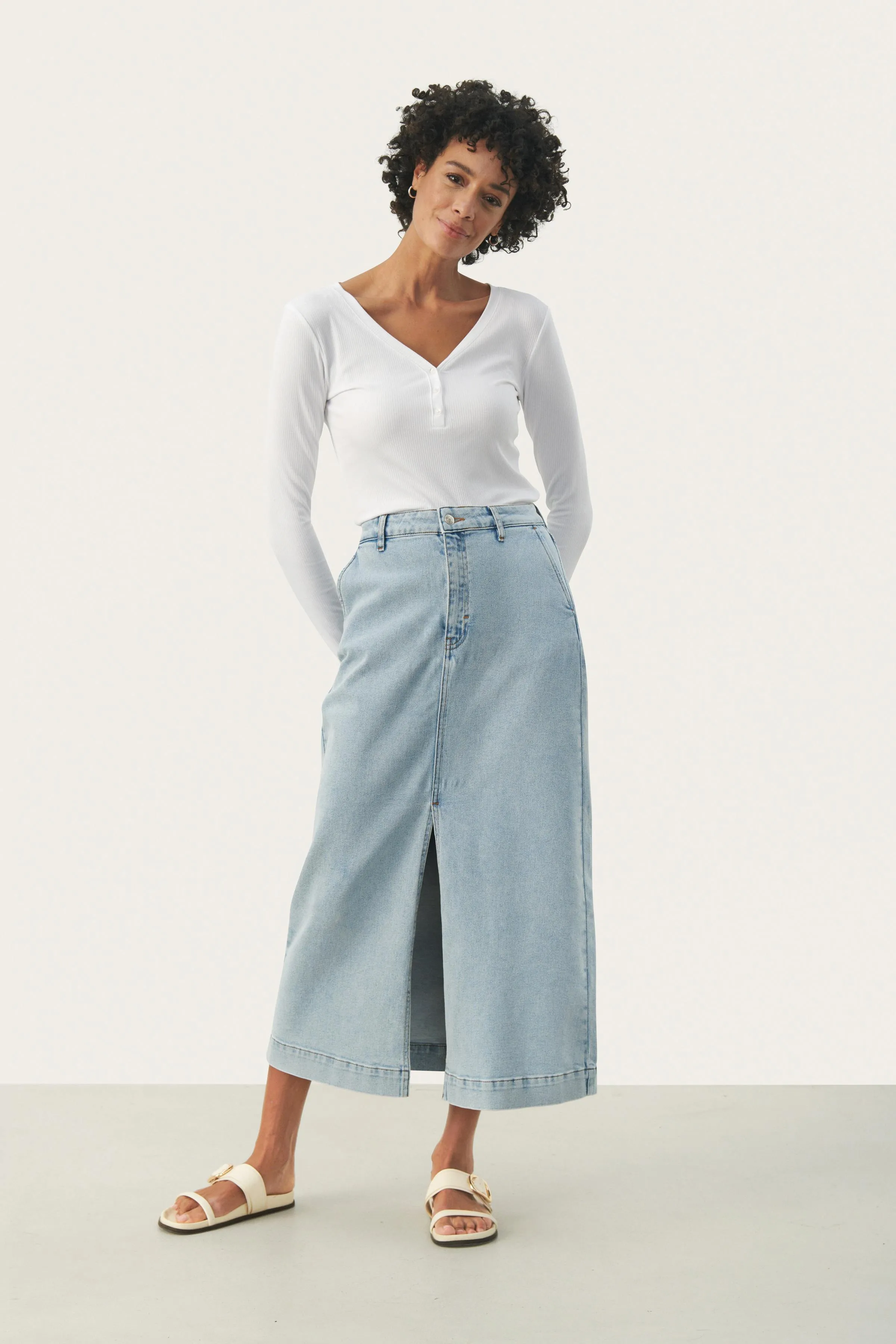 CaliahPW Langer Jeansrock