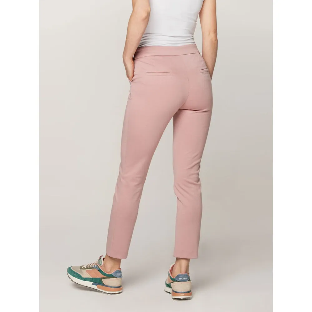 Elegante Damen Stoffhose in Rosarot, und ohne Stoffmusterung 15076