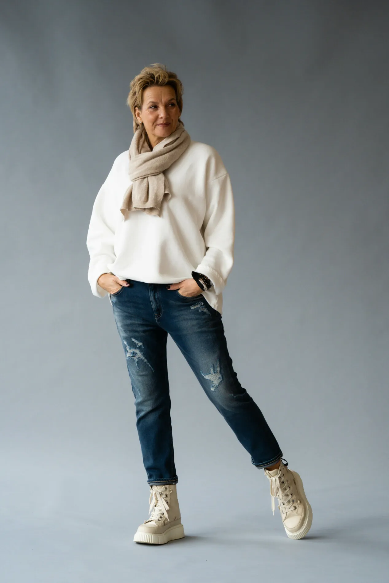 ELIAS RUMELIS – Jeans “LEONA” – heavy tucker blue (ER111)