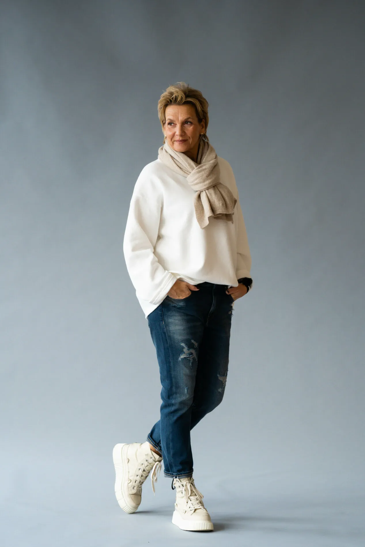 ELIAS RUMELIS – Jeans “LEONA” – heavy tucker blue (ER111)