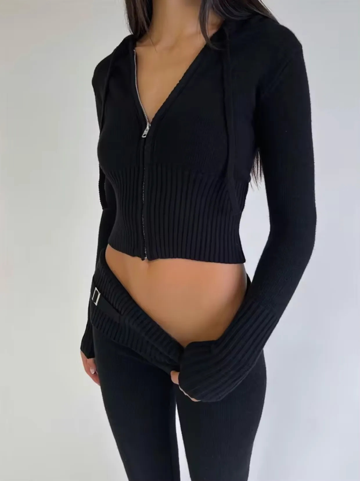 Heidi-Mode | Gestrickter Kurz-Hoodie und Hose