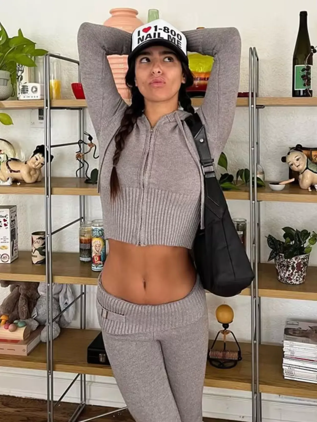 Heidi-Mode | Gestrickter Kurz-Hoodie und Hose