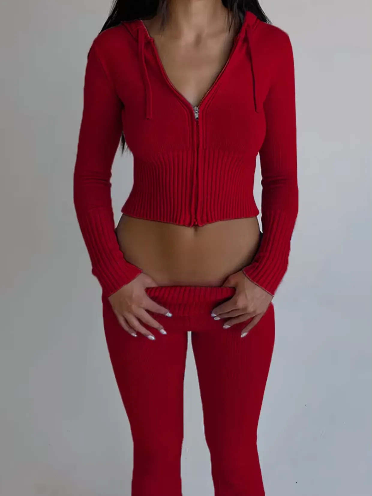 Heidi-Mode | Gestrickter Kurz-Hoodie und Hose