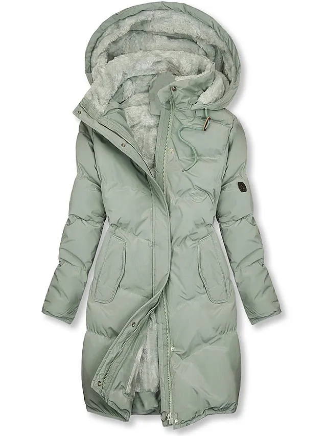 Heidi-Mode | Hellgrauer Damen-Plain-Hoodie mit Kordelzug und Taschen