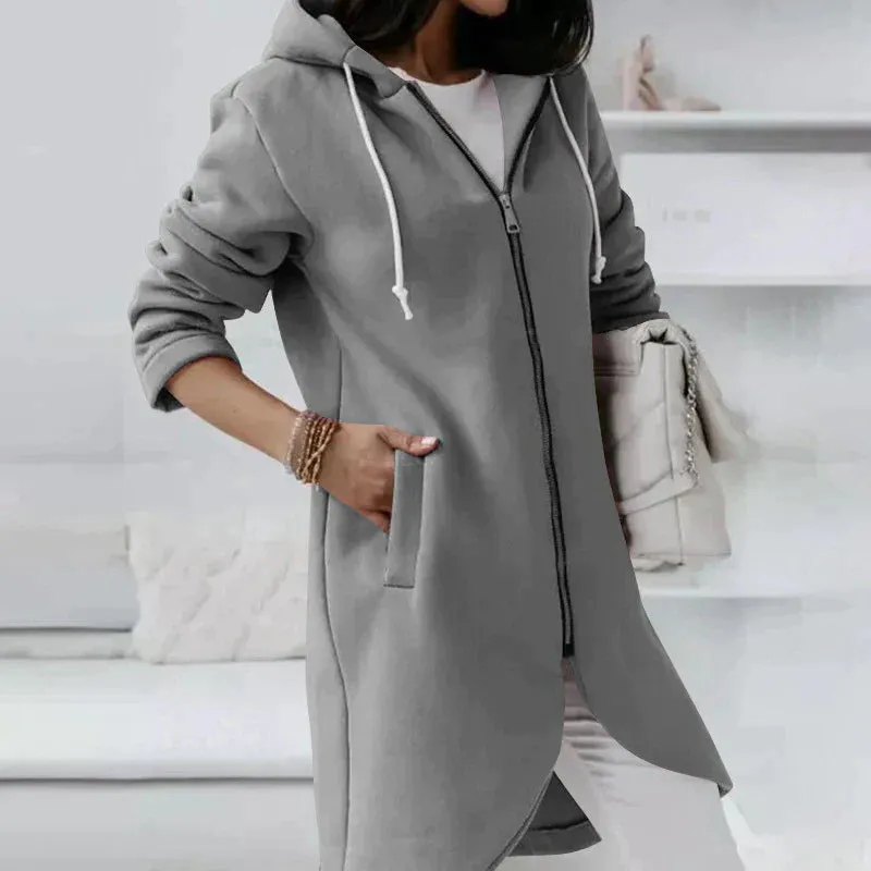 Heidi-Mode | Langer Reißverschluss Hoodie