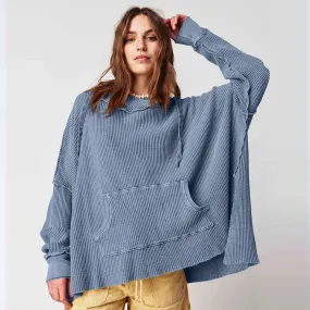 Heidi-Mode | Wafelweefsel Hoodie Met Lange Mouwen