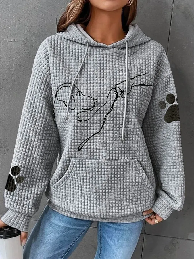 Heidi-Mode | Warmer Hoodie Mit Hunddruck