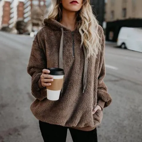 Heidi-Mode | Warmer und Flauschiger Hoodie