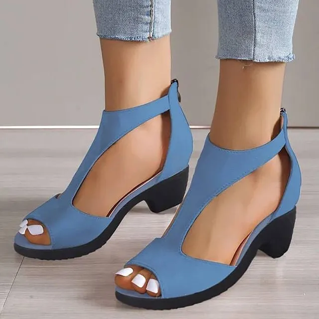 Heidi-Sandalen Mit Klobigem Absatz