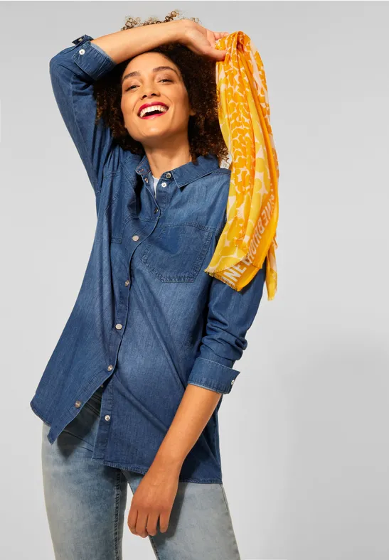 Street One Lange Bluse im Jeans Look 