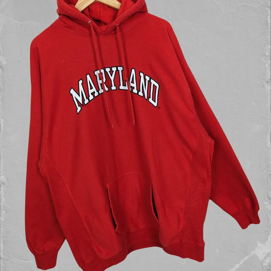 Vintage Marryland Hoodie XL Tall Sweatshirt Single Stitch