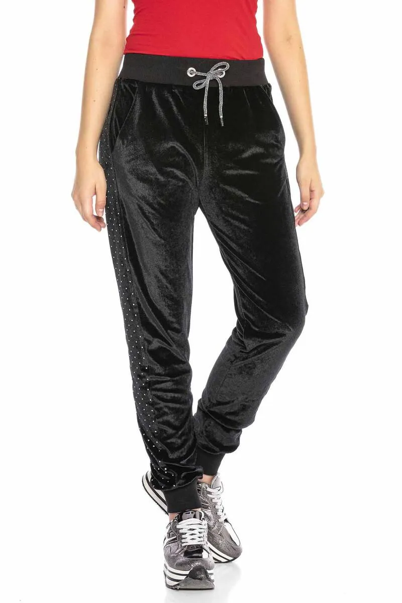WR123 BLACK DAMEN JOGGINGHOSE