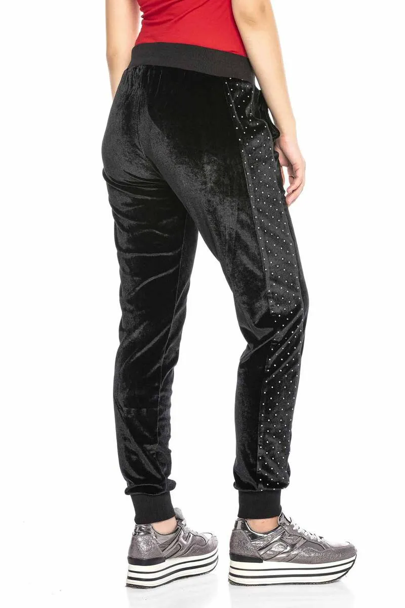 WR123 BLACK DAMEN JOGGINGHOSE